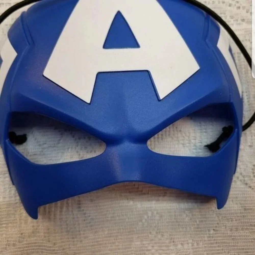Rubies Marvel Captain America Plastic‎ MASK Halloween Costume Child Blue - Picture 5 of 5